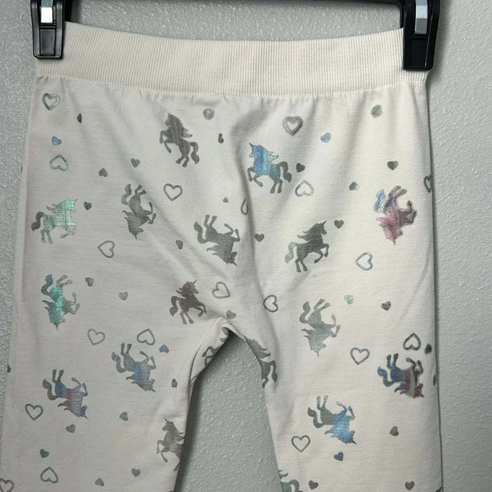 Cute leggings with unicorn and heart print